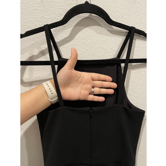 FRENCH CONNECTION Whisper Square Neck Black Mini Dress - Picture 8 of 8